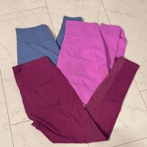 Fabletics Women's Leggings Set - Blue, Pink, Purple